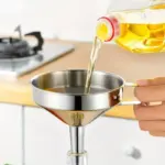 Stainless Steel Funnel with Integrated Filter for Controlled Pouring – gallery image 6