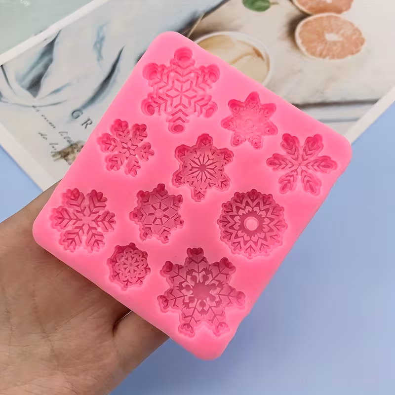 Snowflake Silicone Baking Mold for Shaping Chocolate and Decorative Treats – description image 5