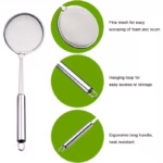 Stainless Steel Fine Mesh Skimmer Spoon for Straining Soups and Liquids – gallery image 13