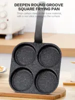 Nonstick Four-Cup Egg Frying Pan for Breakfast Cooking – gallery image 6