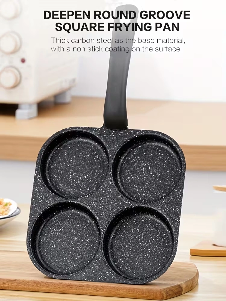 Nonstick Four-Cup Egg Frying Pan for Breakfast Cooking – description image 4