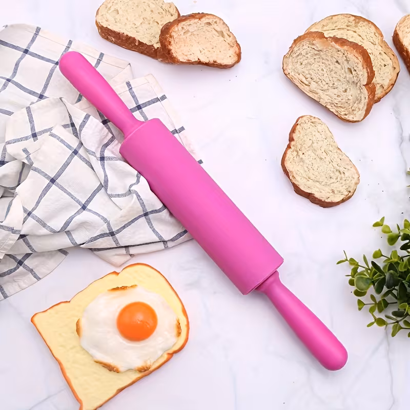 Silicone Dough Roller and Non-Stick Rolling Pin for Baking Preparation – description image 1