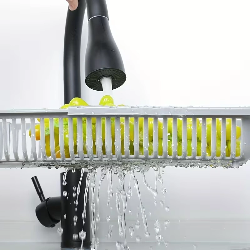 Extendable Colander for Straining and Rinsing Ingredients with Adjustable Design – description image 6