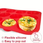 Silicone Muffin Tray with 12 Cavities for Baking Muffins and Cupcakes – gallery image 8