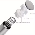 Stainless Steel Pepper and Sea Salt Grinder with Dual-Function Design – gallery image 9