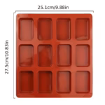 12-Cavity Silicone Mold for Shaping Chocolate, Pudding, and Desserts – gallery image 6