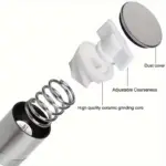 Stainless Steel Pepper and Sea Salt Grinder with Dual-Function Design – gallery image 9