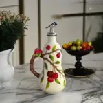Hand-Painted Ceramic Jar with Handle for Holding and Pouring Liquids – gallery image 3