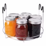 Stainless Steel Canning Rack with Handle for Lifting and Steaming Jars – gallery image 3