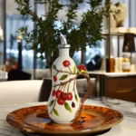 Hand-Painted Ceramic Jar with Handle for Holding and Pouring Liquids – gallery image 6
