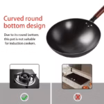 Round-Bottom Wok for High-Heat Cooking with Wooden Handle – gallery image 7