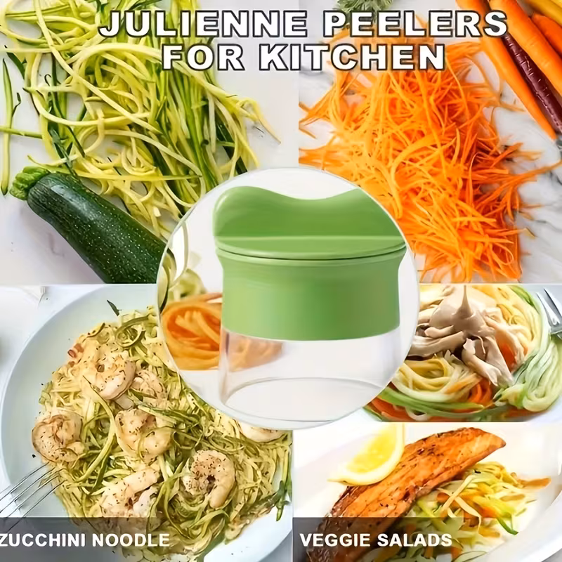 Spiral Multifunctional Vegetable Grater for Slicing Carrots and Cucumbers with Rotating Design – description image 4