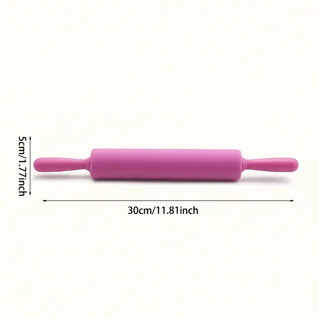 Silicone Dough Roller and Non-Stick Rolling Pin for Baking Preparation – description image 5