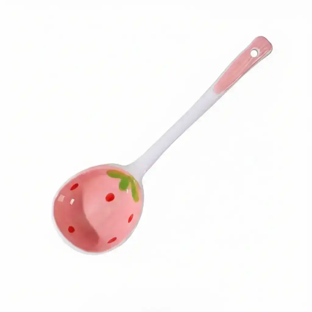 Gemini_Generated_Image_agvqoxagvqoxagvq Ceramic Soup Spoon for Desserts and Soups with Long Handle Design – main image