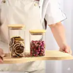 Glass Meal Prep Container for Overnight Storage with Bamboo Lid – gallery image 5