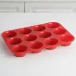 Silicone Muffin Tray with 12 Cavities for Baking Muffins and Cupcakes – main image