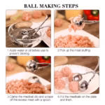 Stainless Steel Meatball Spoon for Forming Meat, Fish, and Rice Balls – gallery image 9