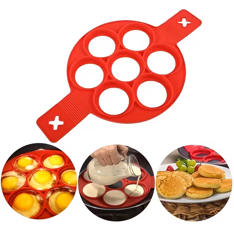 Silicone Pancake Maker with 7 Rings for Cooking Pancakes and Eggs – description image 6