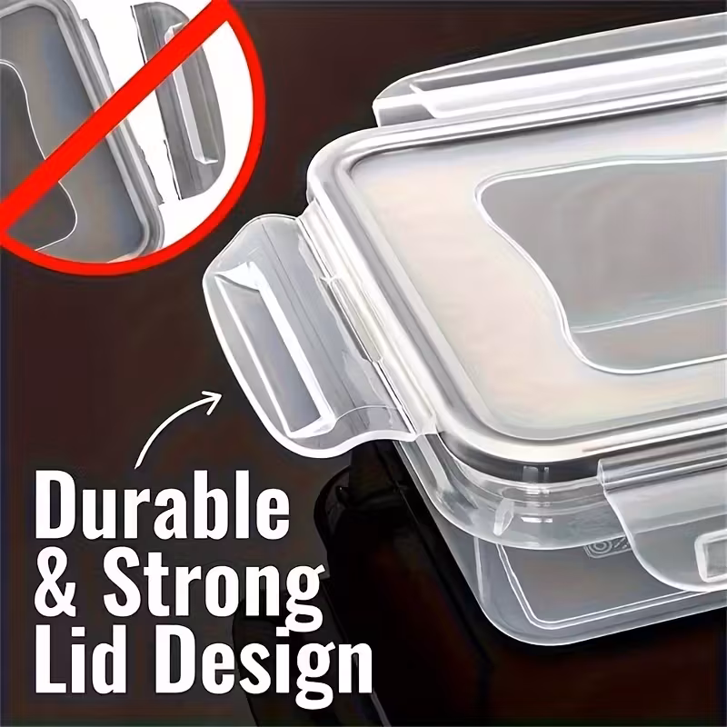 Leak-Resistant Food Storage Container with Lid for Kitchen Organization – description image 8