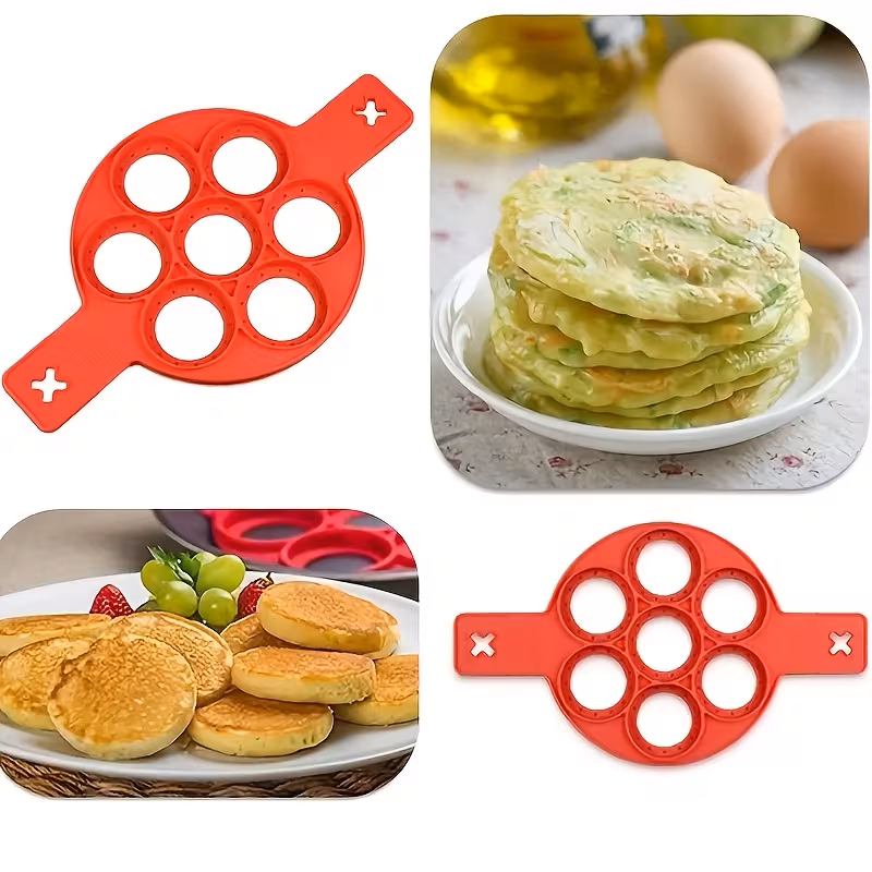 Silicone Pancake Maker with 7 Rings for Cooking Pancakes and Eggs – description image 3