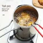 Stainless Steel Small Deep Fryer Pot with Basket for Tempura, French Fries and Chicken Wings – gallery image 9