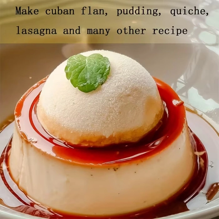 Stainless Steel Pie Pan with Lid for Baking and Steaming Desserts – description image 2