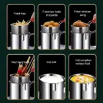 Stainless Steel Small Deep Fryer Pot with Basket for Tempura, French Fries and Chicken Wings – gallery image 8