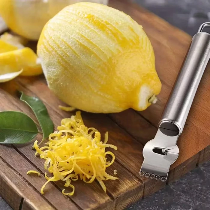 Stainless Steel Lemon Zester Grater for Peeling and Fine Grating Citrus – description image 3