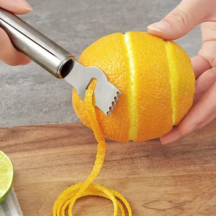 Stainless Steel Lemon Zester Grater for Peeling and Fine Grating Citrus – description image 4