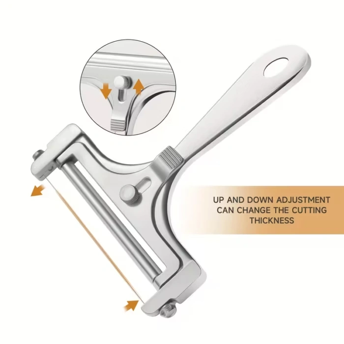 Adjustable Stainless Steel Cheese Slicer for Thin or Thick Slices – description image 4