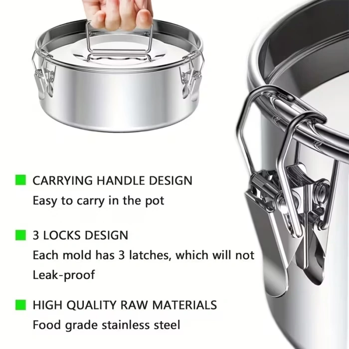 Stainless Steel Pie Pan with Lid for Baking and Steaming Desserts – description image 5