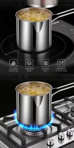 Stainless Steel Small Deep Fryer Pot with Basket for Tempura, French Fries and Chicken Wings – gallery image 6