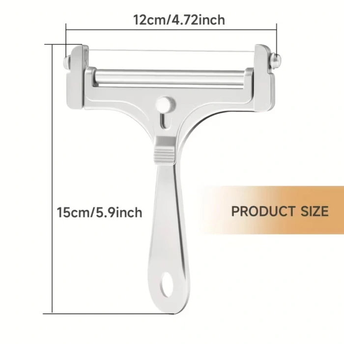 Adjustable Stainless Steel Cheese Slicer for Thin or Thick Slices – description image 5