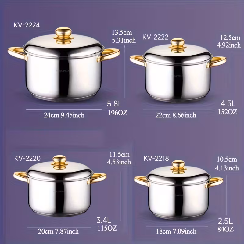 Stainless Steel Soup Pot for Cooking Soups, Sauces, and Stews with Lid – description image 1