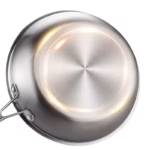 Stainless Steel Frying Pan for Everyday Cooking with Honeycomb Surface Design – gallery image 2