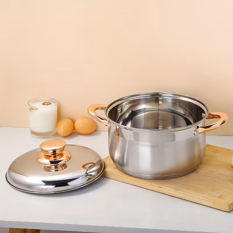 Stainless Steel Soup Pot for Cooking Soups, Sauces, and Stews with Lid – description image 2