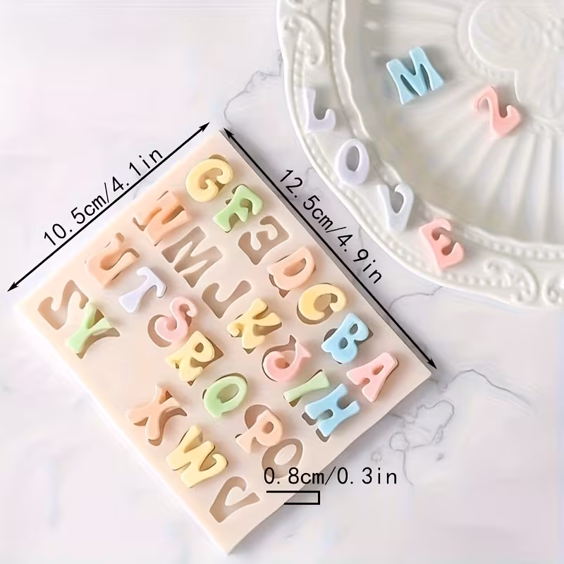 Alphabet and Number Silicone Biscuit Mold for Shaping Small Baked Items – description image 4