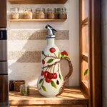 Hand-Painted Ceramic Jar with Handle for Holding and Pouring Liquids – gallery image 2
