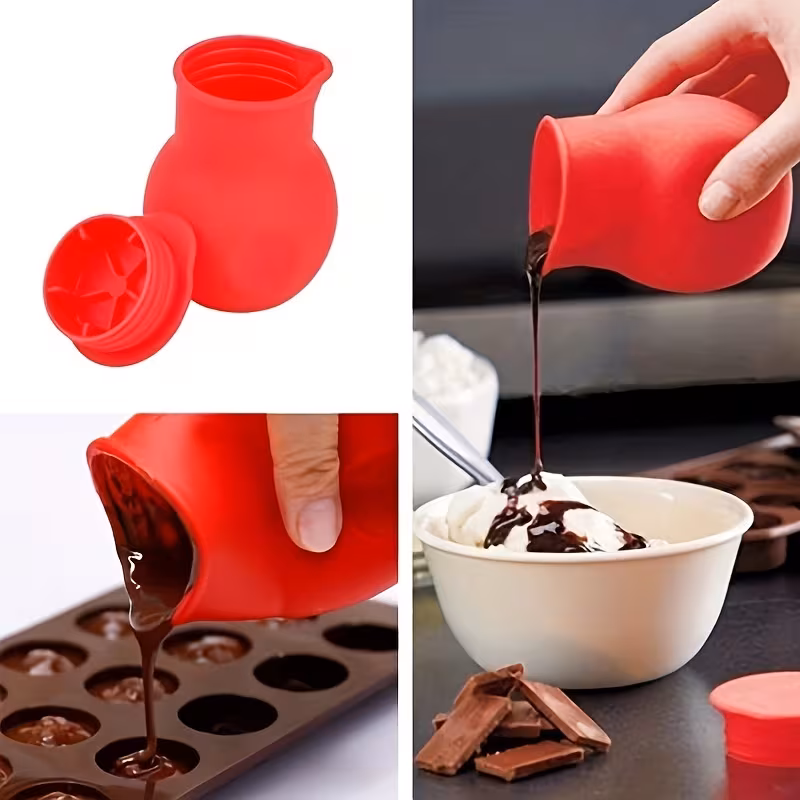 Silicone Chocolate Melting and Dispensing Pot for Baking Preparation – description image 1