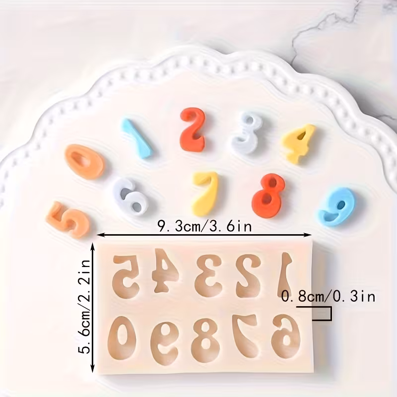 Alphabet and Number Silicone Biscuit Mold for Shaping Small Baked Items – description image 3