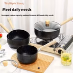 Non-Stick Cooking Pot with Glass Lid for Heating and Simmering Food – gallery image 6