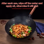 Round-Bottom Wok for High-Heat Cooking with Wooden Handle – gallery image 4