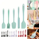 5-Piece Silicone Kitchen Tool Set for Spreading & Scraping, Mixed Spatula and Brush Pieces – gallery image 7