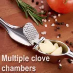 Stainless Steel Garlic Press for Crushing Garlic with Ergonomic Easy-Grip Handle – gallery image 7