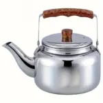 Stainless Steel Kettle with Wooden Handle for Heating Water on Cooking Surfaces – gallery image 9