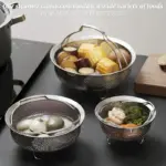 Stainless Steel Steamer Basket for Steaming & Straining with Handle – gallery image 8