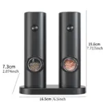 Electric Salt and Pepper Grinder for Seasoning with Dual-Compartment Design & Adjustable Coarseness – gallery image 4
