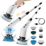Electric Cleaning Brush for Household Surface Cleaning, Extendable Long Handle – main image