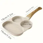 Nonstick Multi-Section Skillet for Cooking Multiple Foods with Triple Compartment Design – gallery image 4