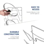 Metal Pot Lid Organizer Rack for Hanging & Space-Saving Storage, Multi-Level Design – gallery image 7